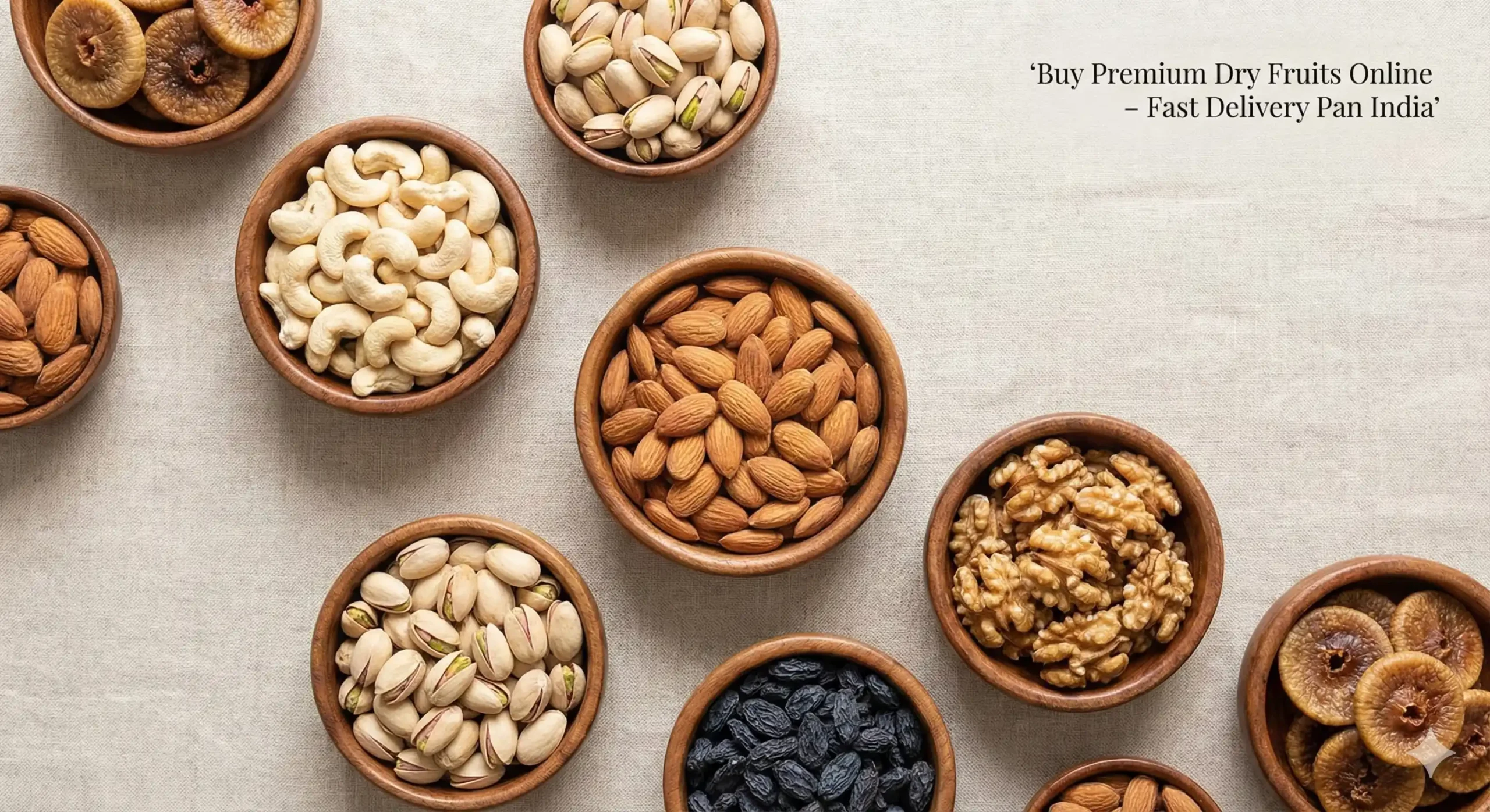 Premium almonds, cashews, pistachios, walnuts and raisins — online fast delivery in India